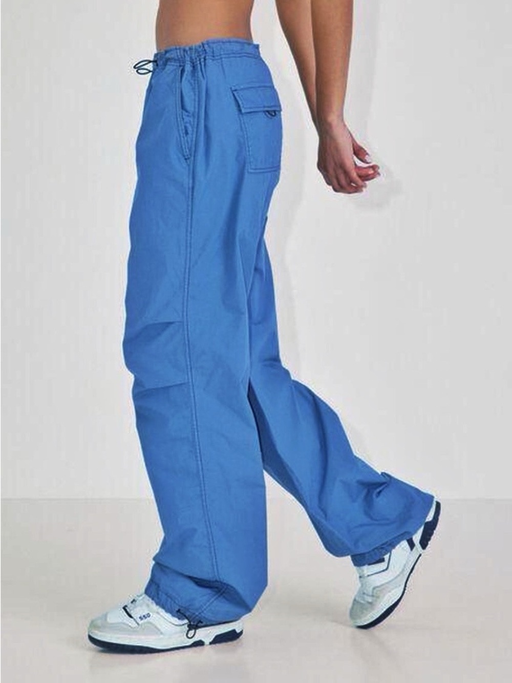 Garage Paxton Parachute Pant Blue Wide-Leg Casual Women’s Track Pant Y2K Size XL - Picture 3 of 8